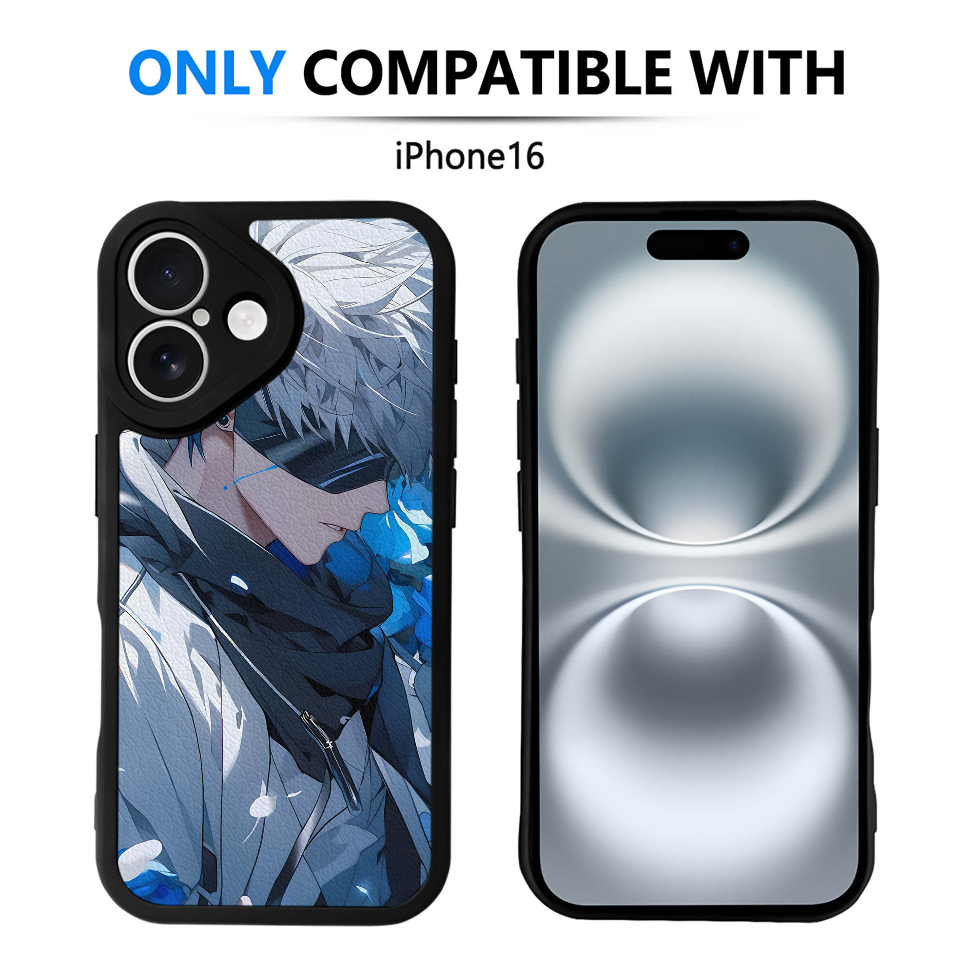 （画像用） 呪術廻戦 Jujutsu Kaisen 【iPhone 16シリーズ対応】シリコンスマホケース（レザー調） 材質：シリコン